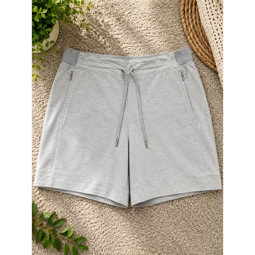 Calia Women's L Journey Truelight Woven Bermuda Shorts Gray Athletic Activewear